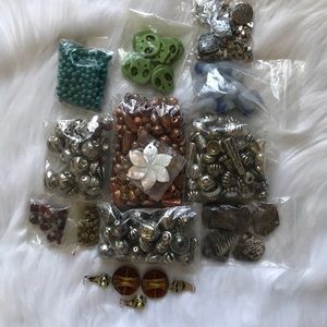 Various bags of beads for Jewelry making